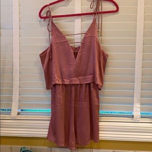 NWT silk adjustable romper